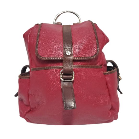 Valentina Bags Valentina Backpack Bag Red Leather Made In Italy Top